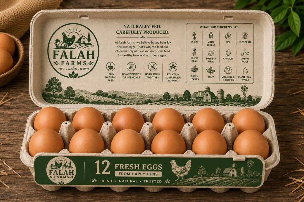 Organic Desi Eggs (1 Dozen / 12 Eggs) - Fresh Organic Desi Poultry Islamabad - View 1