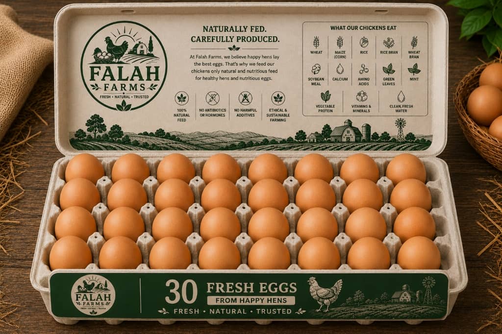 Organic Desi Eggs Family Tray (30 Eggs) - Fresh Organic Desi Poultry Islamabad - View 1