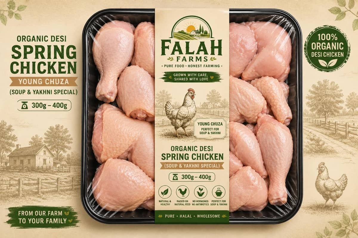 Organic Desi Spring Chicken / Young Chuza (Soup & Yakhni Special) - Fresh Organic Desi Poultry Islamabad - View 1